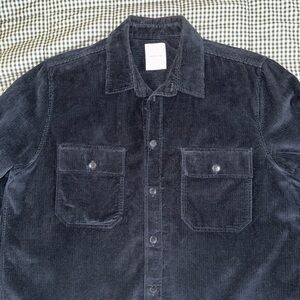 Wood Wood Black Corduroy Button-Up Shirt